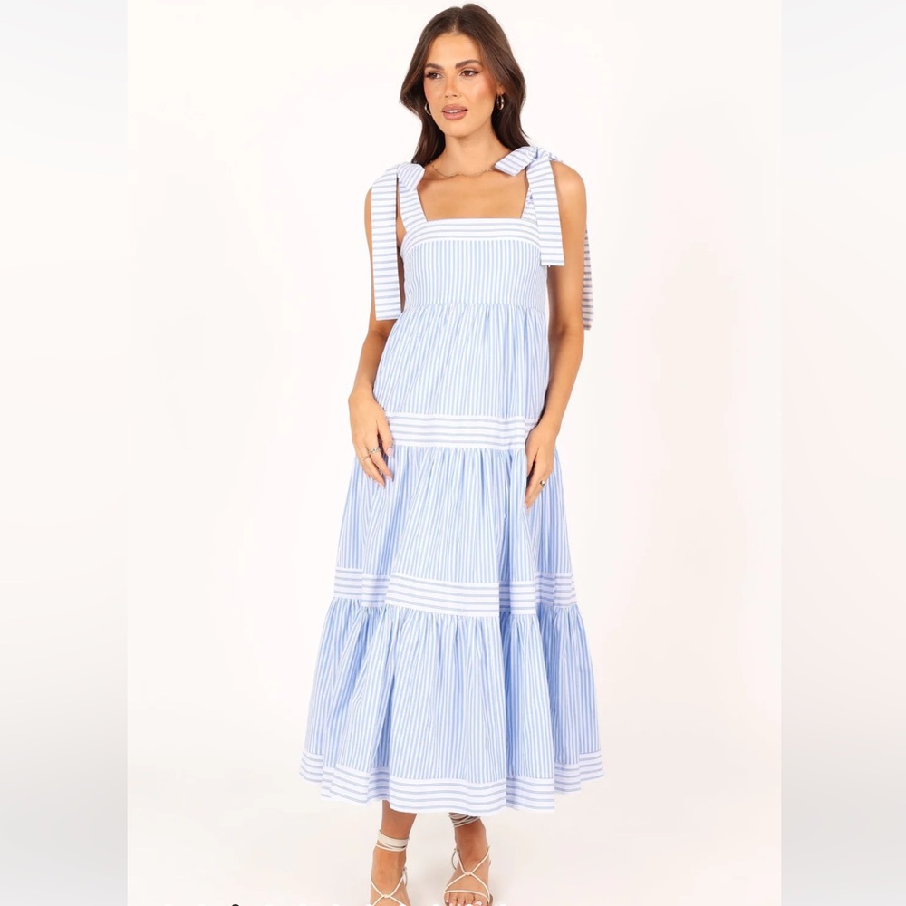 Petal & Pup Bella Maxi dress - Blue stripe
